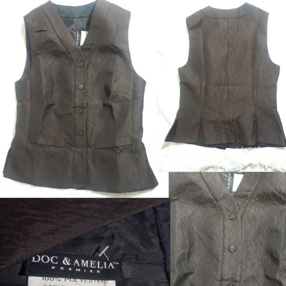 Vintage Doc & Amelia Textured Button Front Vest